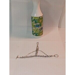 Beautiful  Handmade By Me Clear Fancy Rhinestone Slave bracelet or hand flower